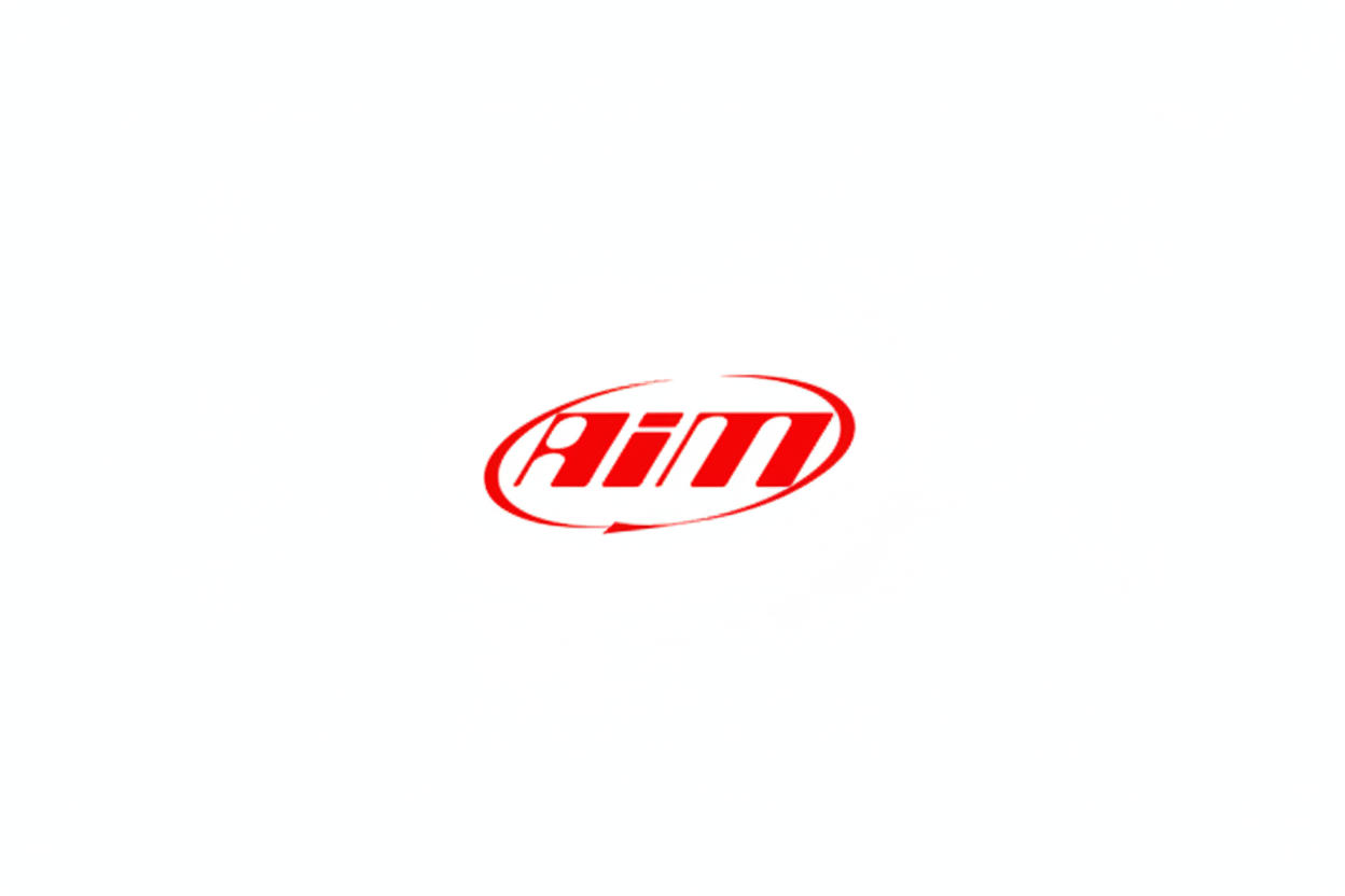 A red stylized 'aim' logo on a white background.